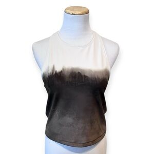 ATHLETA Shanti Watercolor Dip Dye Racerback Crop Tank Size SMALL Yoga Sport $49